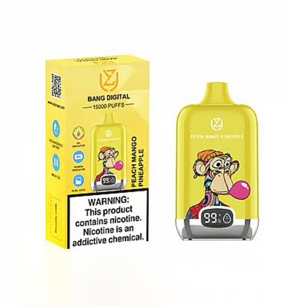 Uzy Bang Digital 15000 Puffs Vape - 20ml Pre-Filled with 850mAh Battery