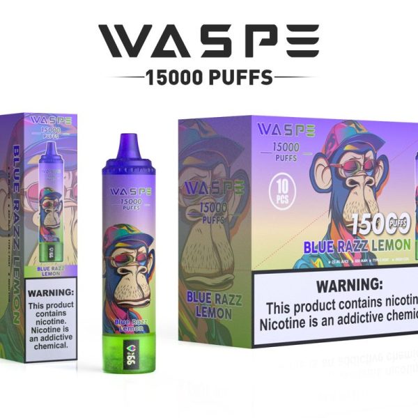 Waspe 15000 Disposable Vape: 15000 Puffs, 0% 2% 3% 5% Nicotine, 22ml E-liquid - Image 4