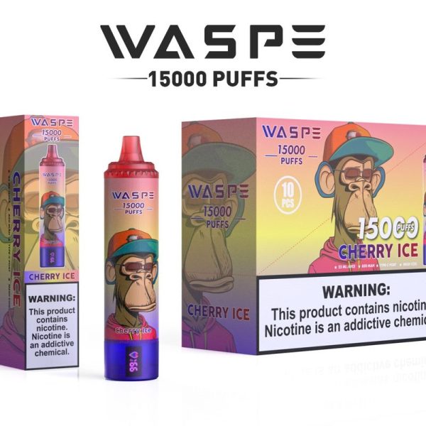 Waspe 15000 Disposable Vape: 15000 Puffs, 0% 2% 3% 5% Nicotine, 22ml E-liquid - Image 5