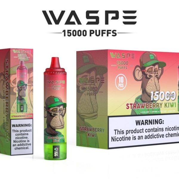 Waspe 15000 Disposable Vape: 15000 Puffs, 0% 2% 3% 5% Nicotine, 22ml E-liquid - Image 3