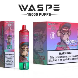 Waspe 15000 Disposable Vape: 15000 Puffs, 0% 2% 3% 5% Nicotine, 22ml E-liquid