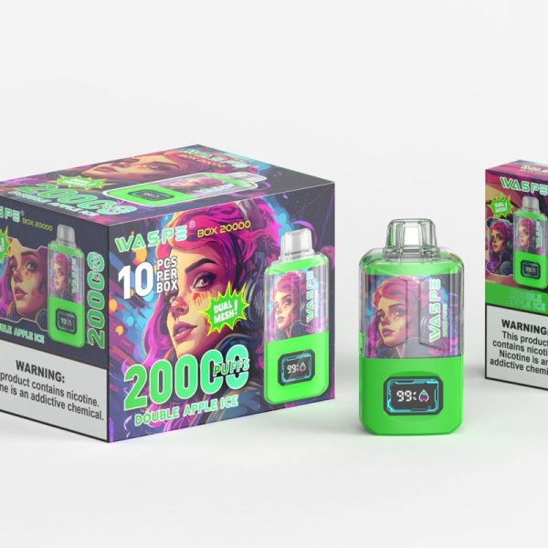 Waspe 20000 Puffs Dual Mesh Box - 20000 Puffs, 900mAh Battery, 24ml E-liquid, 12 Flavors - Image 2