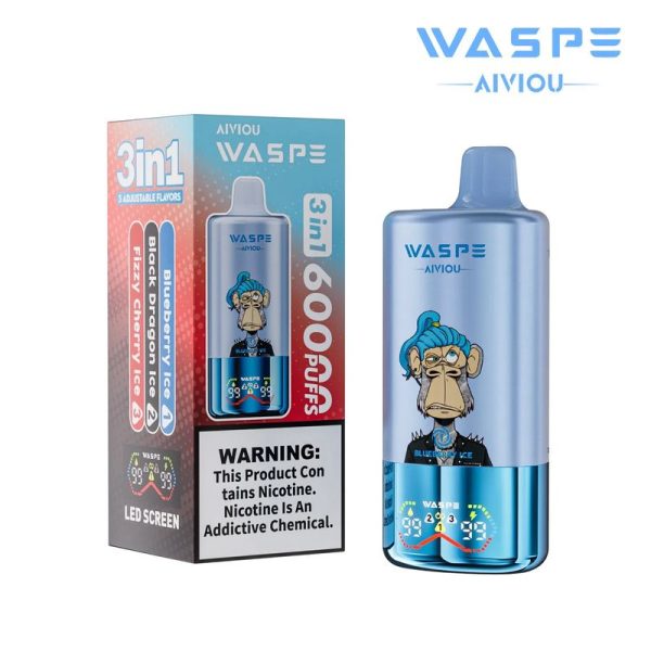 Waspe 60000: Triple Flavor Disposable Vape Device with 60000 Puffs, 54ml E-liquid, and LED Display - Wholesale Available - Image 3