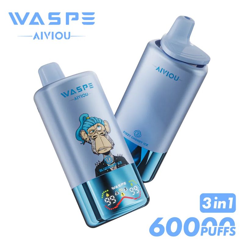 Waspe 60000: Triple Flavor Disposable Vape Device with 60000 Puffs, 54ml E-liquid, and LED Display - Wholesale Available