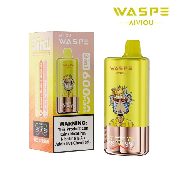 Waspe 60000: Triple Flavor Disposable Vape Device with 60000 Puffs, 54ml E-liquid, and LED Display - Wholesale Available - Image 2