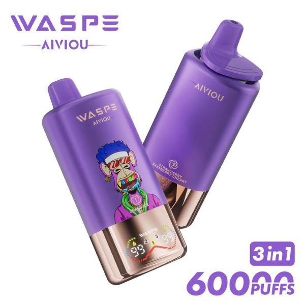Waspe 60000: Triple Flavor Disposable Vape Device with 60000 Puffs, 54ml E-liquid, and LED Display - Wholesale Available - Image 5