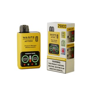 Waspe Aiviou 25000 Disposable Vape Pen - 25000 Puffs, 25ml E-Liquid, Dual Mesh Coils, LCD Display, Type-C Charging