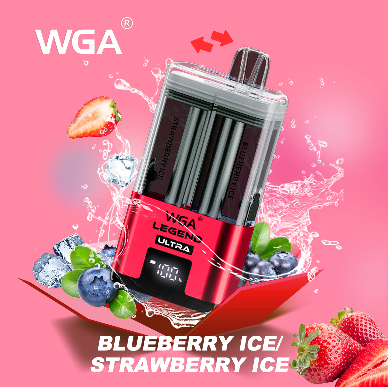 Wga Crystal Legend Ultra 30000: Dual-Flavor Rechargeable E-Cigarette with 30,000 Puffs