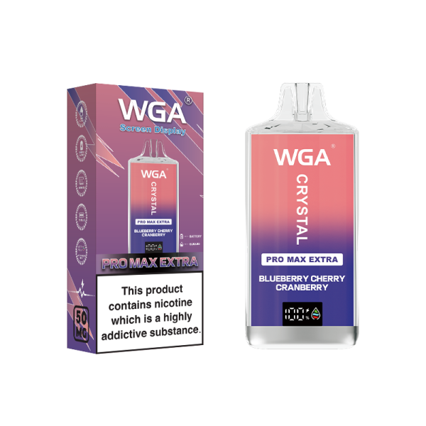 Wga Crystal Pro Max Eetra 15000 Disposable Vape - 15000 Puffs, 650mAh Battery, 25ml E-Liquid, 2% & 5% Nicotine - Image 3