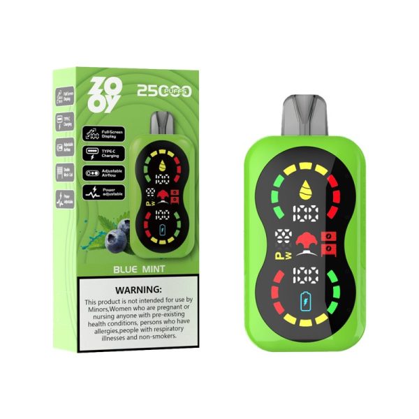 Zooy Blaze 25000 Disposable E-Cigarette - 25000 Puffs, Full-Screen Display, Adjustable Airflow, 10 Flavors - Image 2