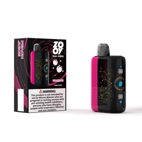 Zooy Stars 30000 Disposable Vape - 30,000 Puffs, Dual Mesh Coil, 10 Flavors, Type-C Rechargeable - Image 3