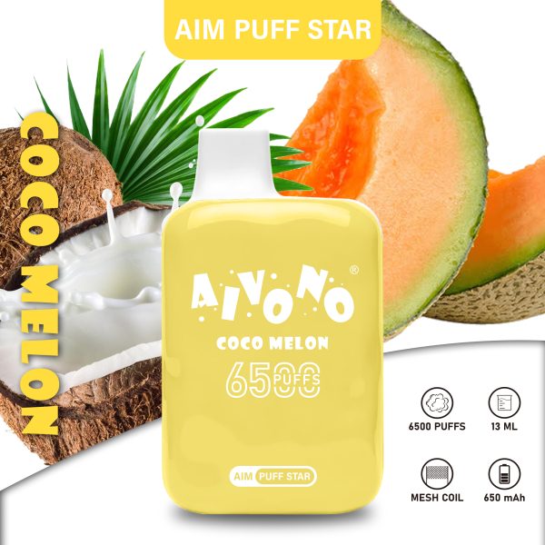 Aivono Aim Puffstar 6500 Disposable Vape | 6500 Puffs | 13ml E-Liquid | Rechargeable - Image 2