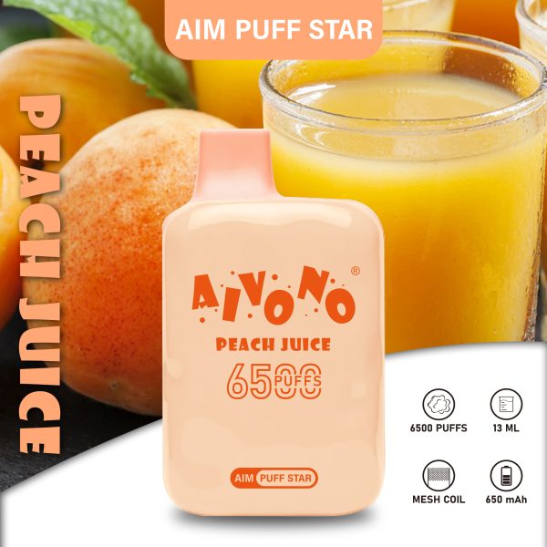 Aivono Aim Puffstar 6500 Disposable Vape | 6500 Puffs | 13ml E-Liquid | Rechargeable - Image 5