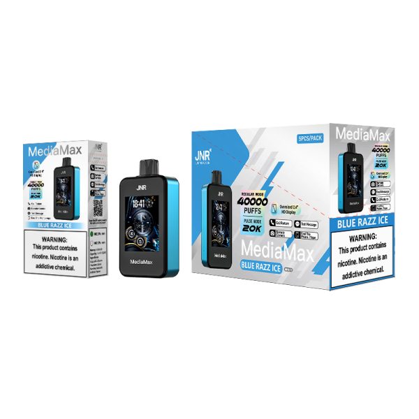 Jnr Media Max 40000 Disposable Vape - 10 Flavors, 40000 Puffs, 5% Nicotine - Image 4