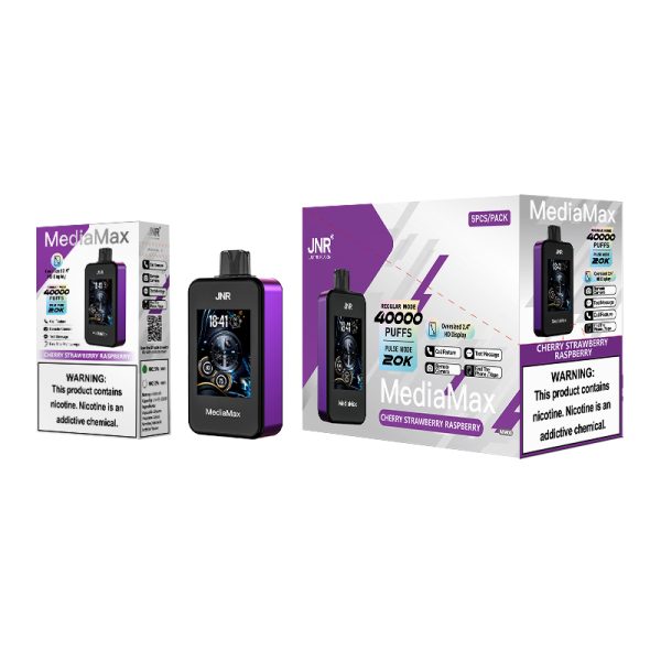 Jnr Media Max 40000 Disposable Vape - 10 Flavors, 40000 Puffs, 5% Nicotine - Image 6
