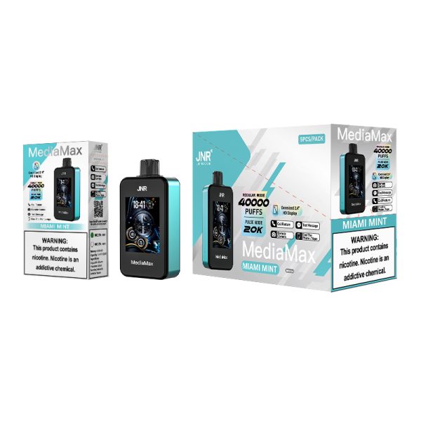 Jnr Media Max 40000 Disposable Vape - 10 Flavors, 40000 Puffs, 5% Nicotine - Image 5