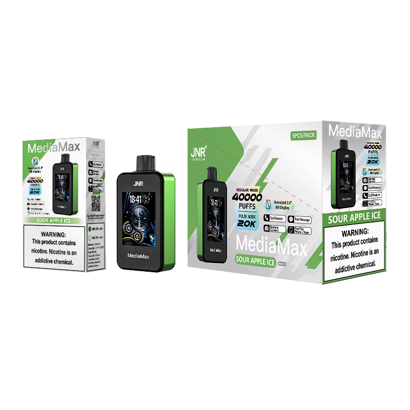 Jnr Media Max 40000 Disposable Vape - 10 Flavors, 40000 Puffs, 5% Nicotine