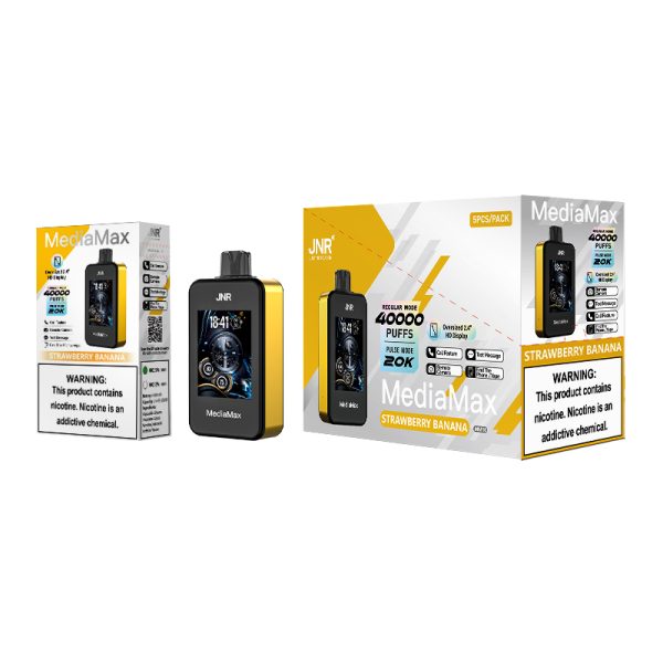 Jnr Media Max 40000 Disposable Vape - 10 Flavors, 40000 Puffs, 5% Nicotine - Image 2