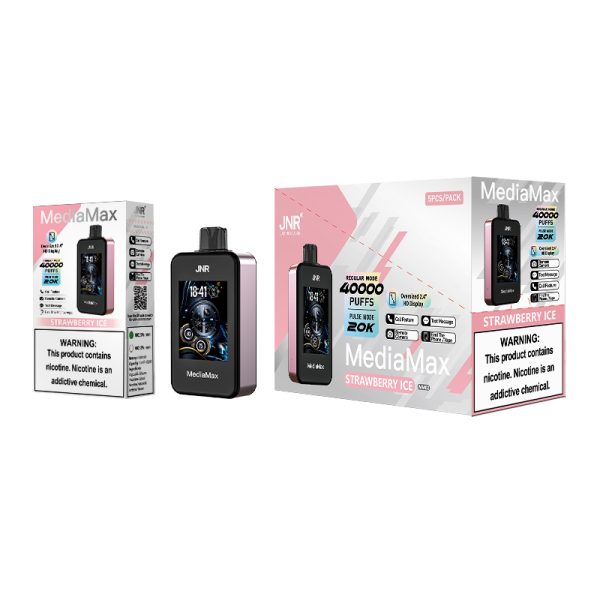 Jnr Media Max 40000 Disposable Vape - 10 Flavors, 40000 Puffs, 5% Nicotine - Image 3